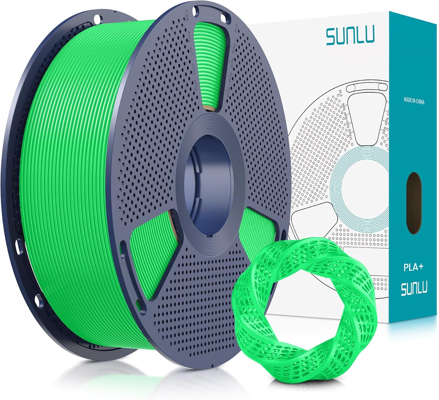 SUNLU PLA Plus Filament 1.75mm White 1KG