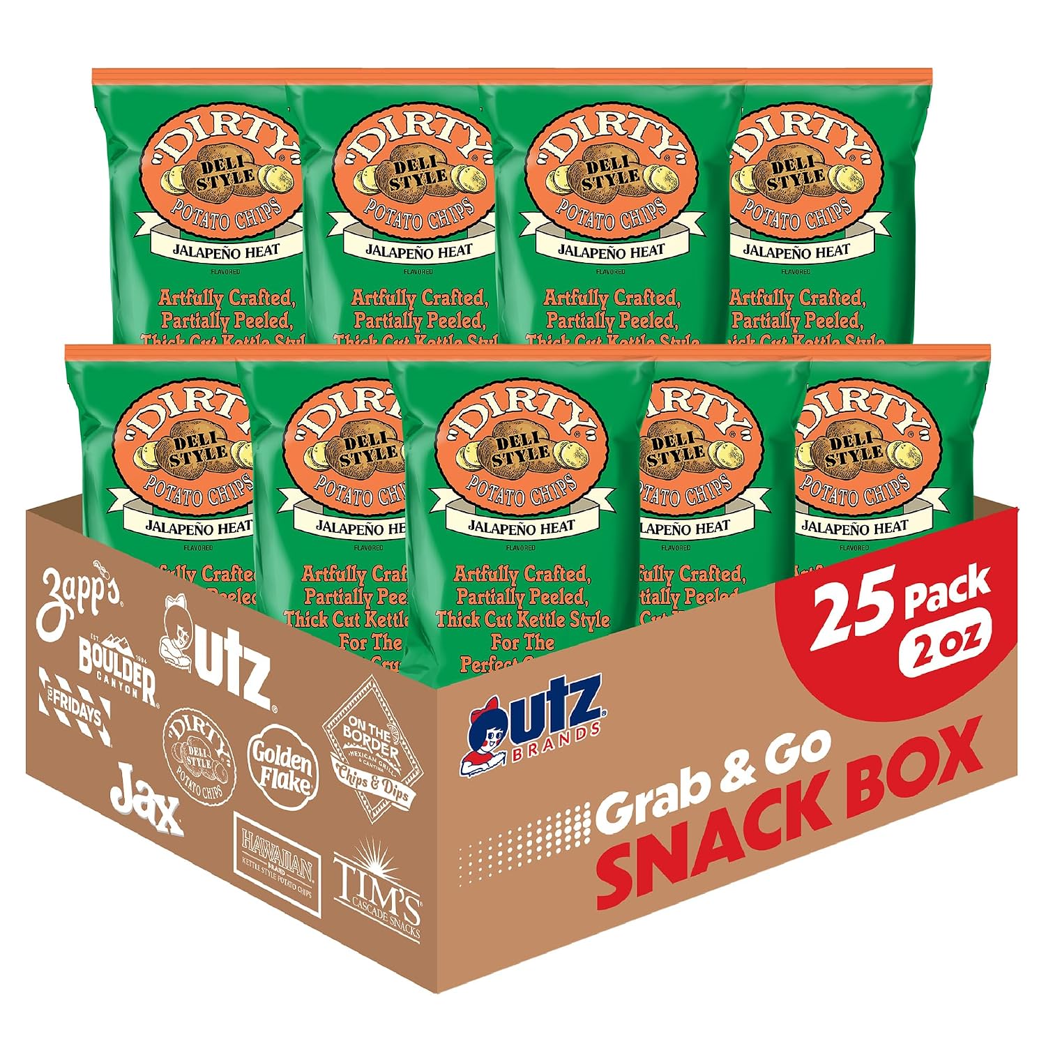 Dirty Chips Jalapeno Heat, 2-Ounce (Pack of 25)