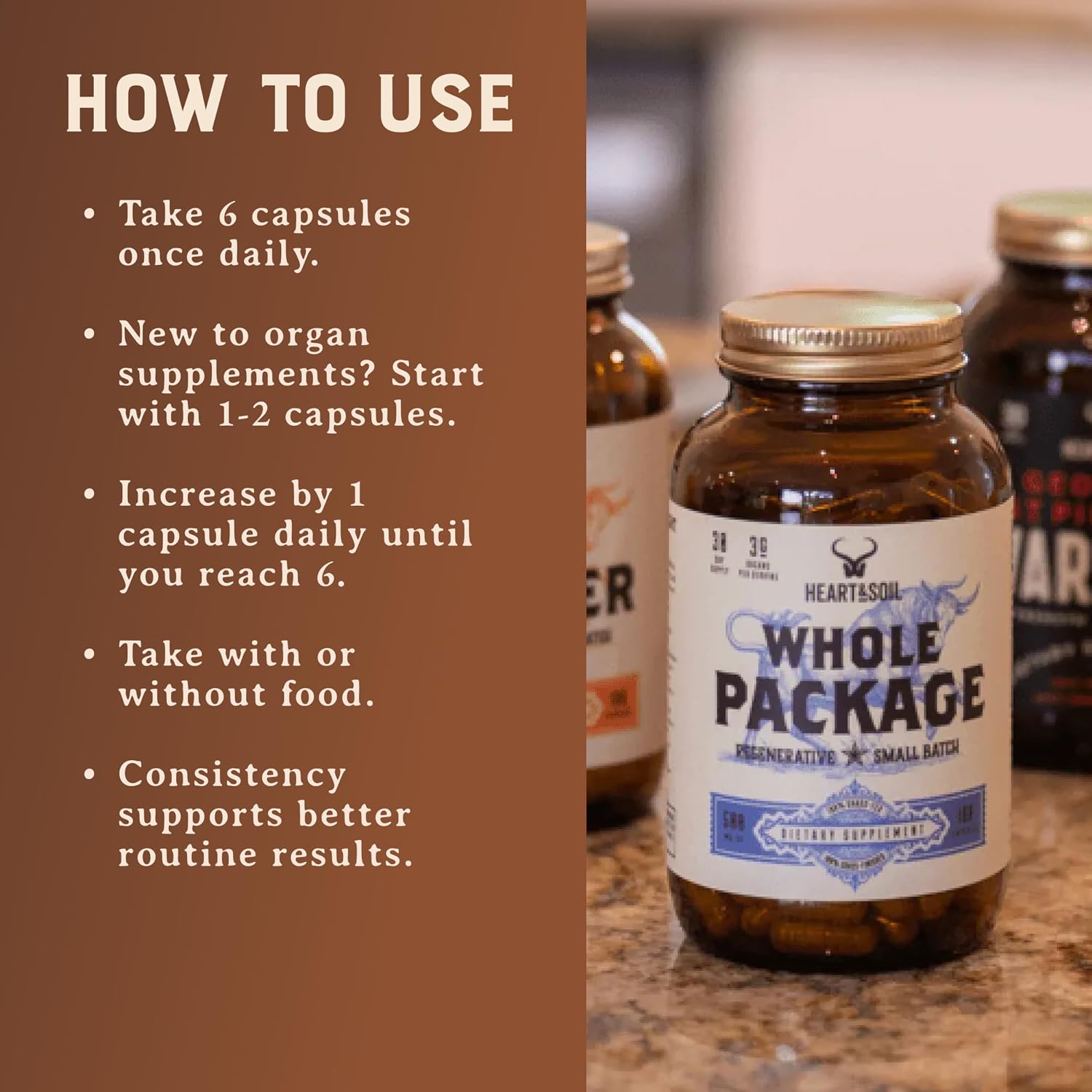 HEART & SOIL Whole Package Supplement, 180 Capsules