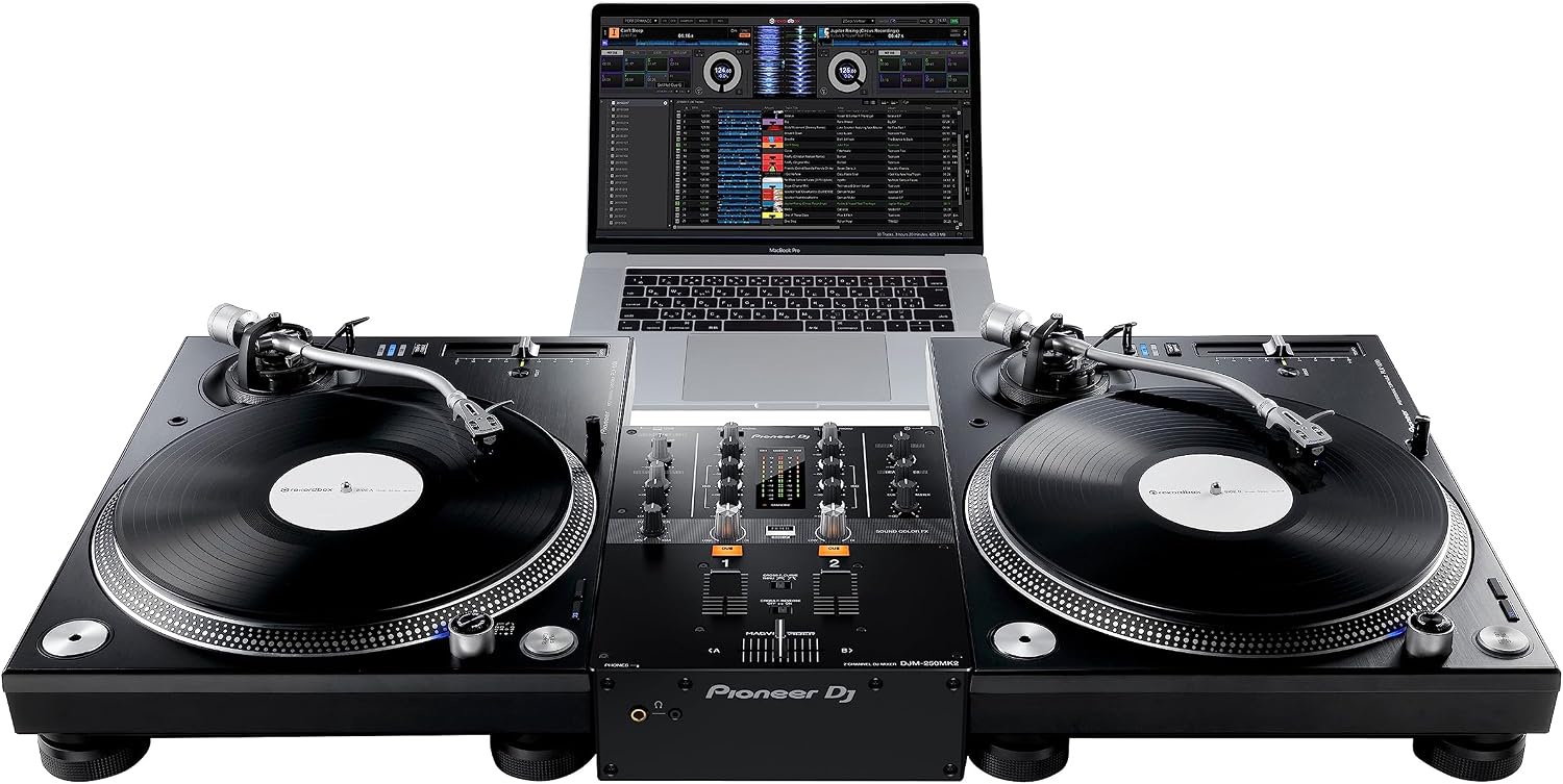Pioneer DJ DJM-250MK2 2-Channel DJ Mixer, Black | For DJs moving to separates, 2-channel club-style mixer, free rekordbox DVS, Sound Color FX