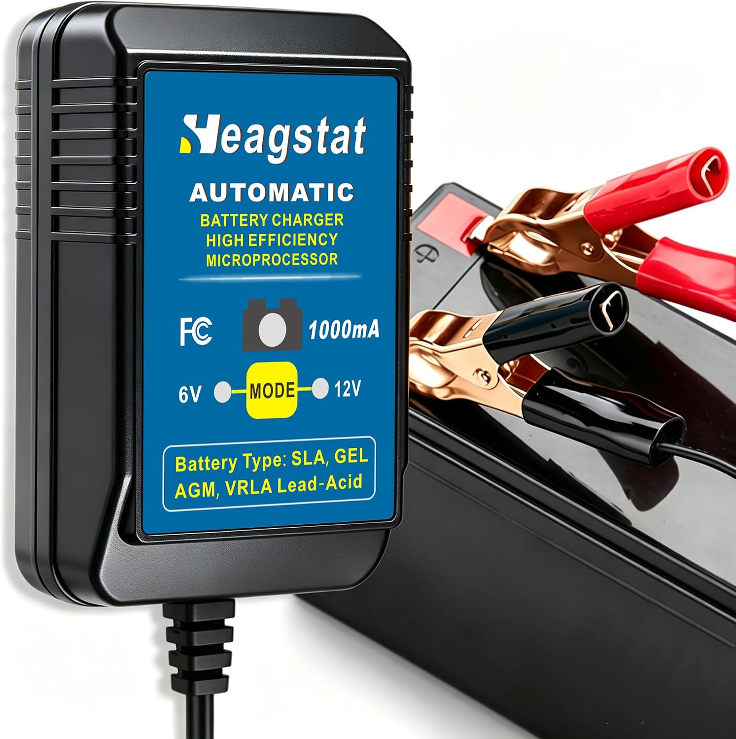 Heagstat HEAG020 Trickle Battery Charger, 12V 2000mA Battery Maintainer