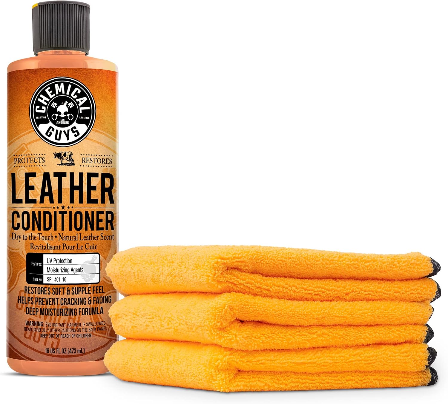 Chemical Guys, Vintage Series Leather Conditioner for Car Interiors, 16 oz | Nourishes and conditions natural, synthetic and faux leather seats, keeping them soft, supple and protected