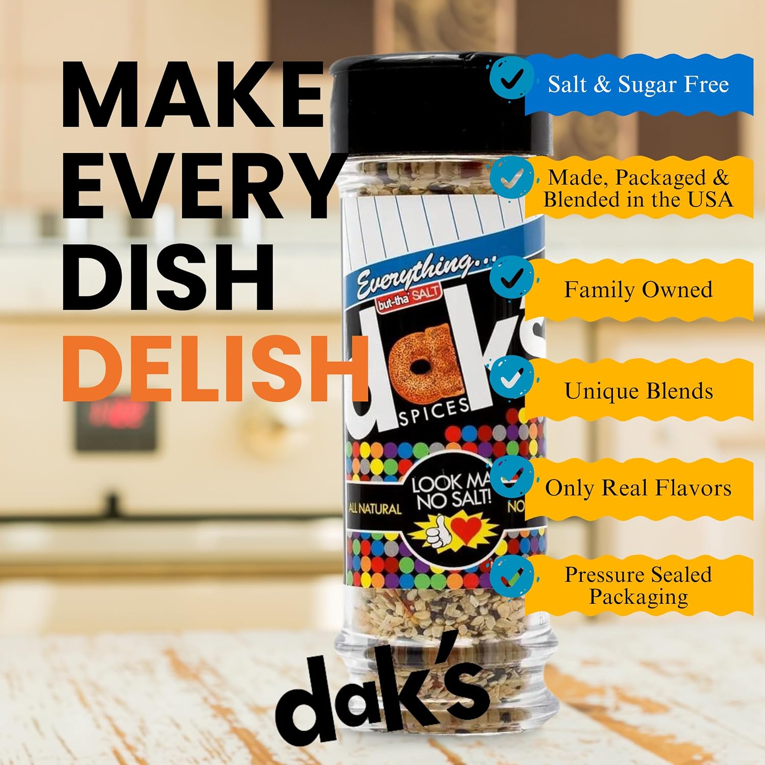 DAK's Spices Green Zest Seasoning Blend | 100% Salt & Sugar Free | Premium & Healthy Seasoning | MSG Free, Preservative Free, Potassium Chloride Free | Low Carb & Keto Friendly | Perfect for Clean Eating & Adding Flavor to Recipes | 1.5 oz