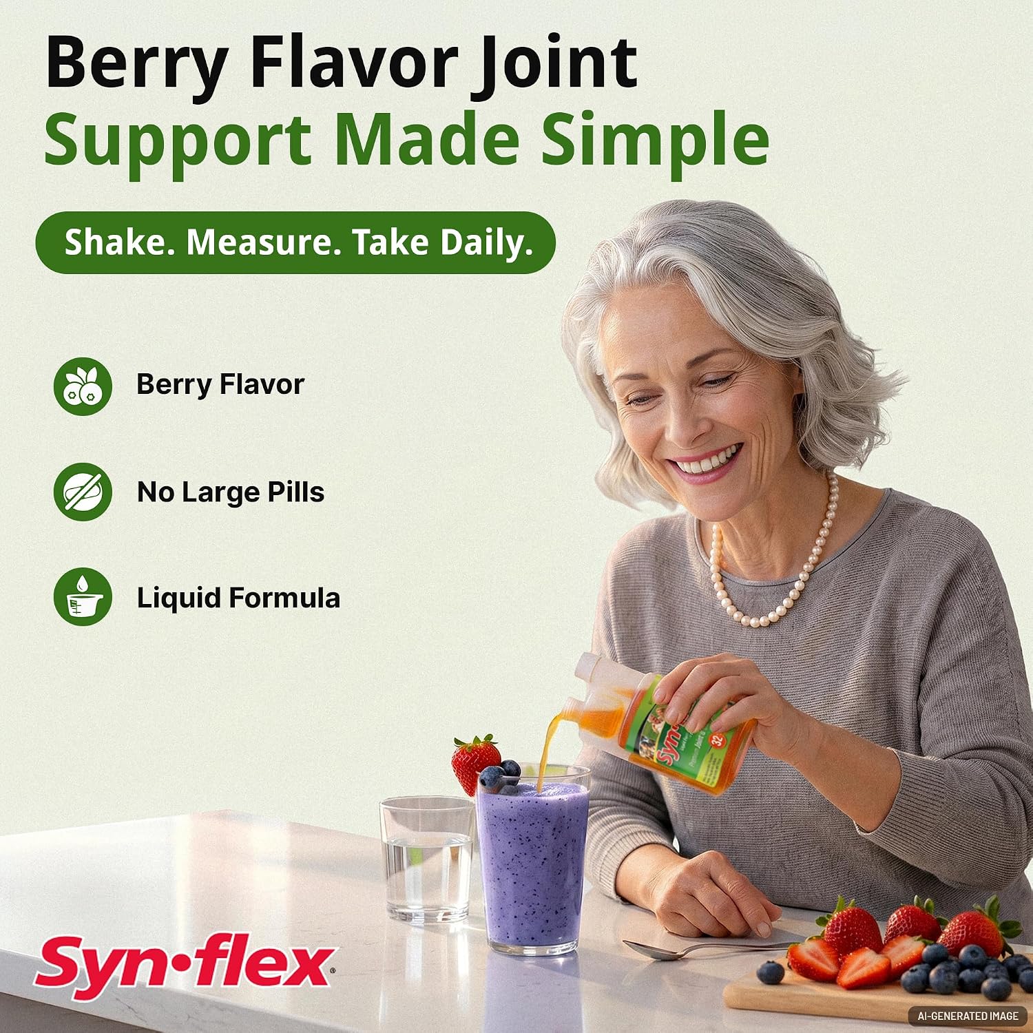 Synflex Joint Support Supplement 32-Day Supply 8oz | Liquid Glucosamine 1500mg & Chondroitin | HSA/FSA High Concentration Orange Flavor with White Willow Bark, Manganese & Boswellia for Men & Women