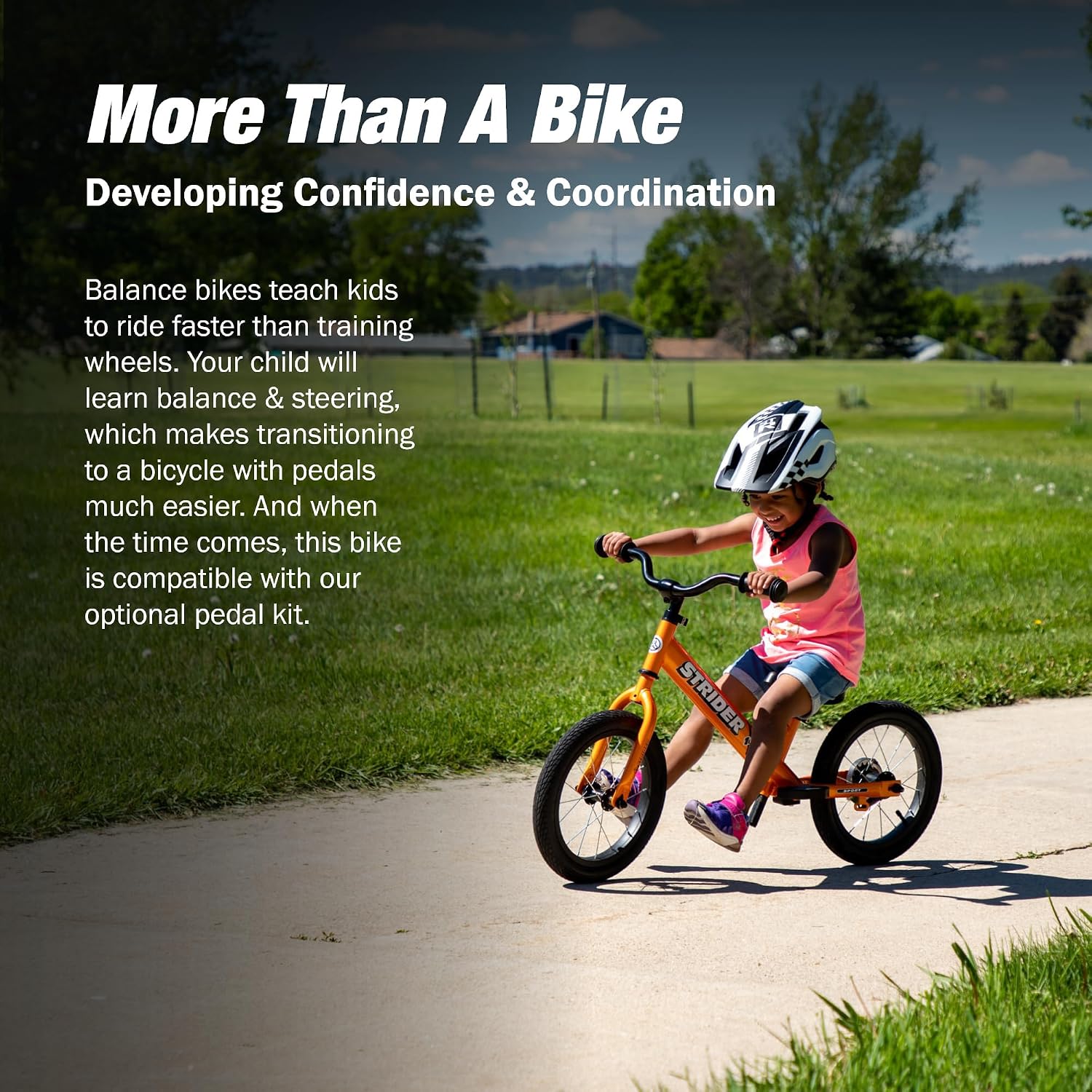 Strider 14x Classic, Awesome Blue - Balance Bike for Kids 3 to 6 Years -Includes Kid Sized Grips, Padded Seat, Performance Footrest, All-Purpose Tires Easy Assembly, Tool-Free Adjustments | No Pedals, Balance Bike with Adjustable Seat and Handlebars, Lig…