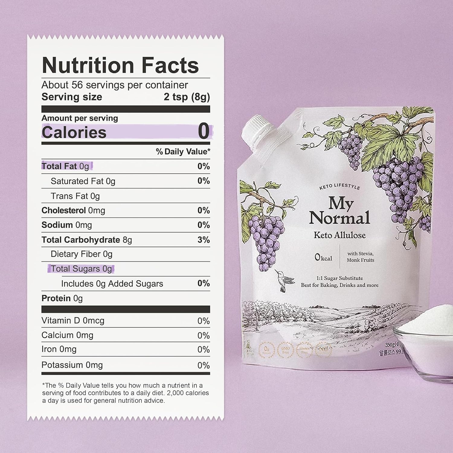 My Normal Keto Allulose Syrup - 1:1 Sugar Substitute, Zero Calorie 17.10 oz