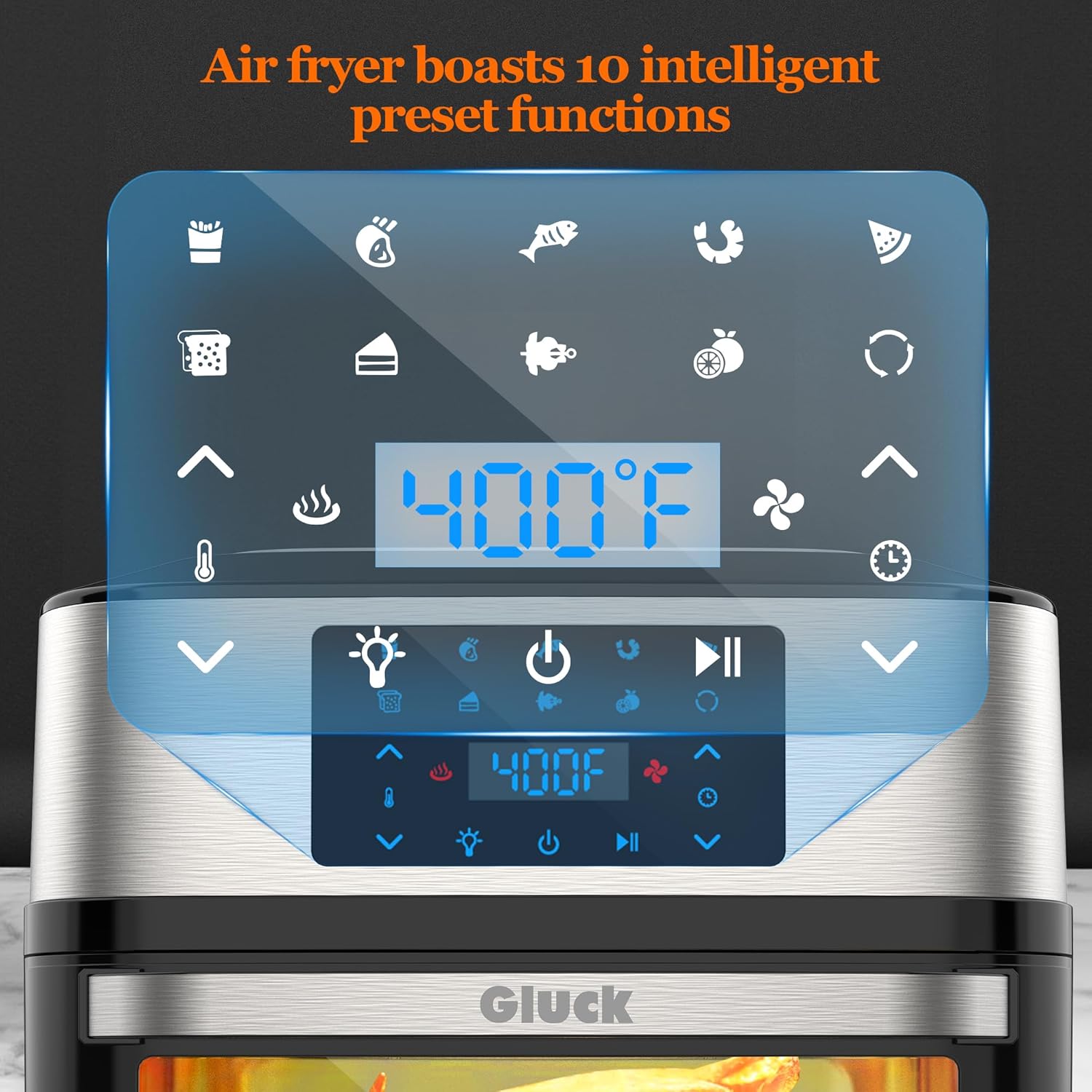 Air Fryer Oven Large 20 QT, Multifunctional 10-in-1 Airfryer Toaster Combo | Family Size, 3 Cooking Racks, Big Window, Rotisserie, Dehydrate, Bake