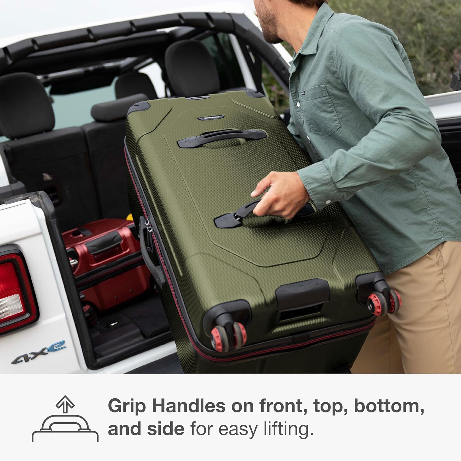 Traveler's Choice Maxporter II Polycarbonate Hardside Trunk with Spinner Wheels, Navy, 31-Inch Large Trunk