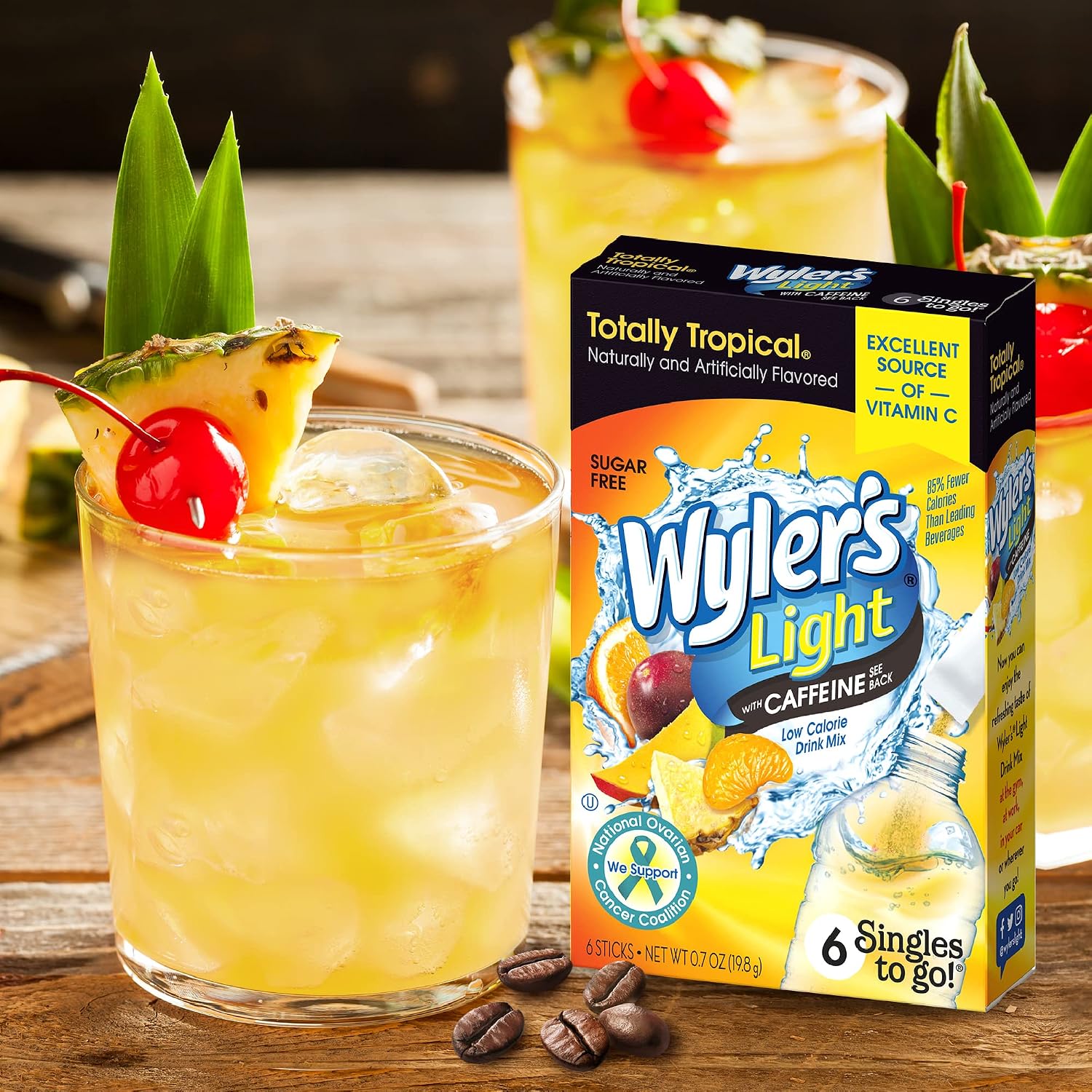 Wyler’s Light Singles To Go Drink Mix, Cherry Limeade, 8 Count (Pack of 3)