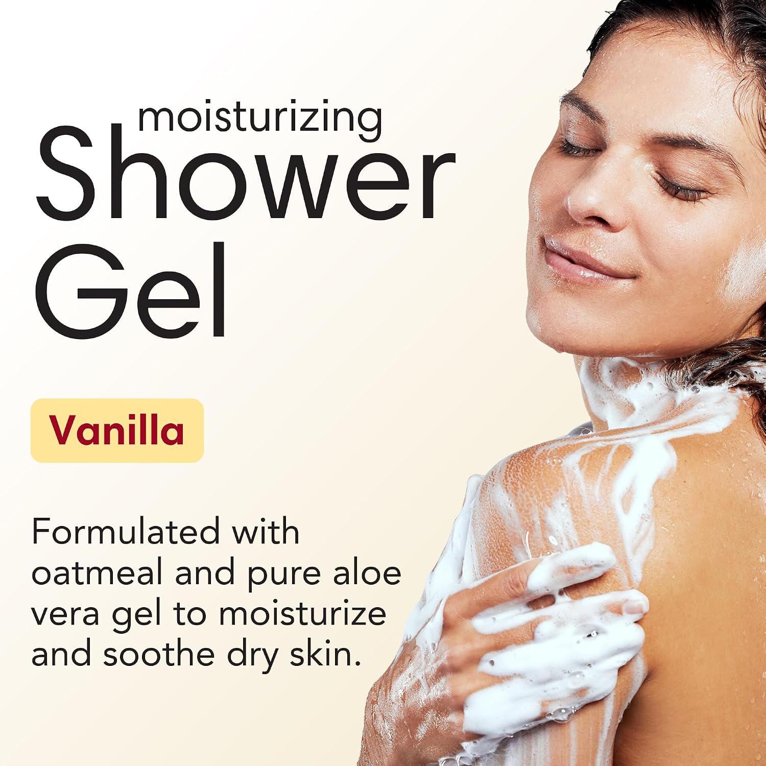 ShiKai Daily Moisturizing Shower Gel (Sandalwood, 12oz, Pack of 3) | Gentle Formula | Aloe Vera & Oatmeal for Soft, Healthy Skin | Dry Skin Relief