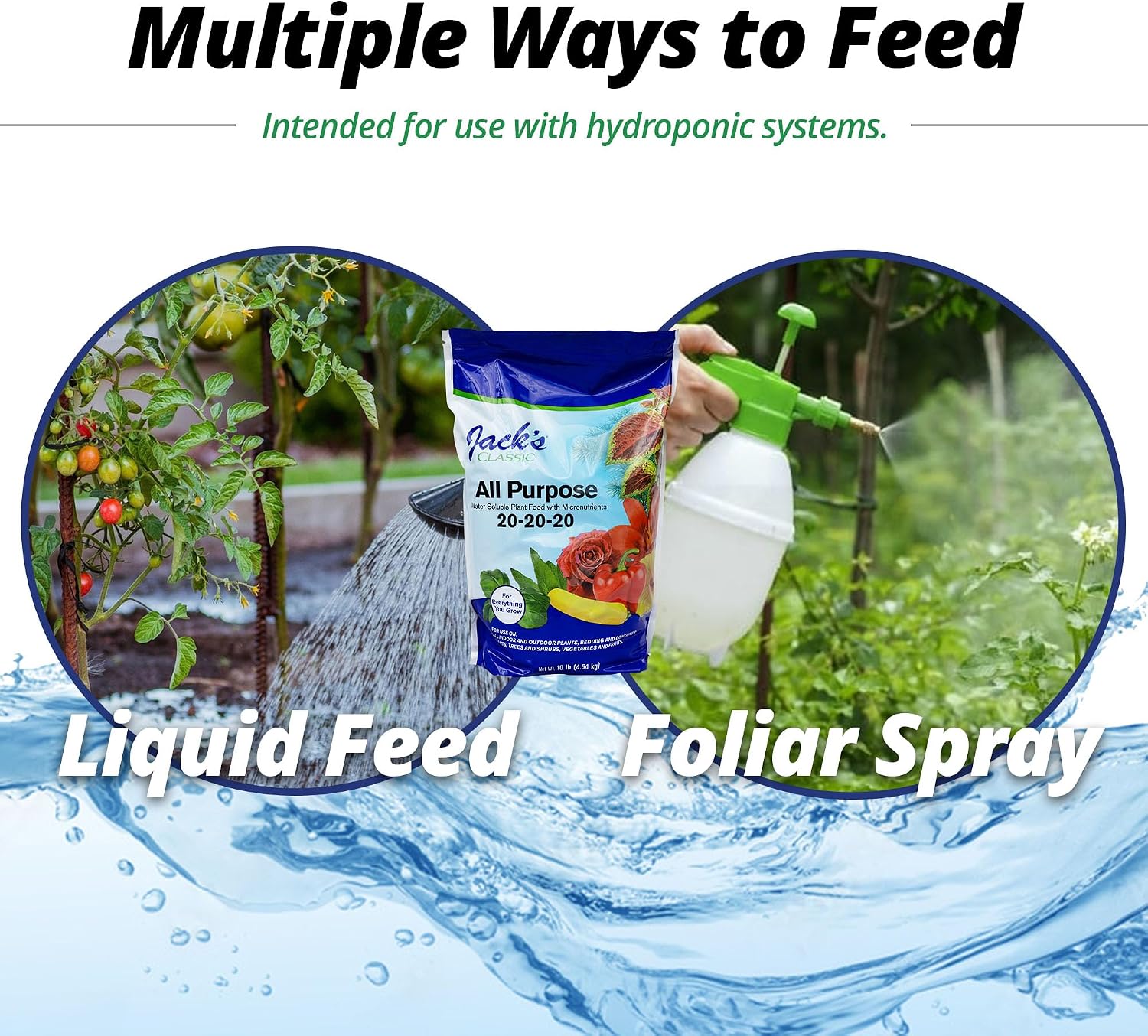 Jack's Classic 20-20-20 All Purpose Water-Soluble Fertilizer, 8oz | Powdered, Targeted Micronutrient Package, Promotes Growth, Green-Up, and Leaf Expansion on All Indoor and Outdoor Plants