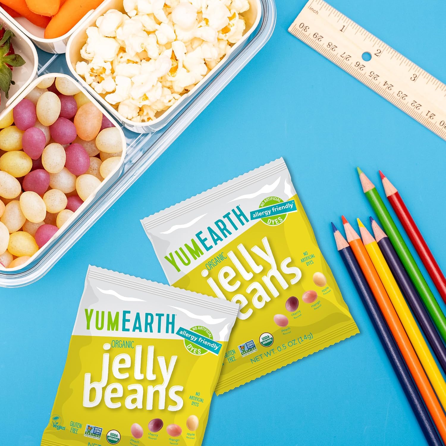 YumEarth Organic Jelly Beans - Fruity Candy Snack Packs, Gluten Free Snacks for Kids - Allergy Friendly, Non-GMO