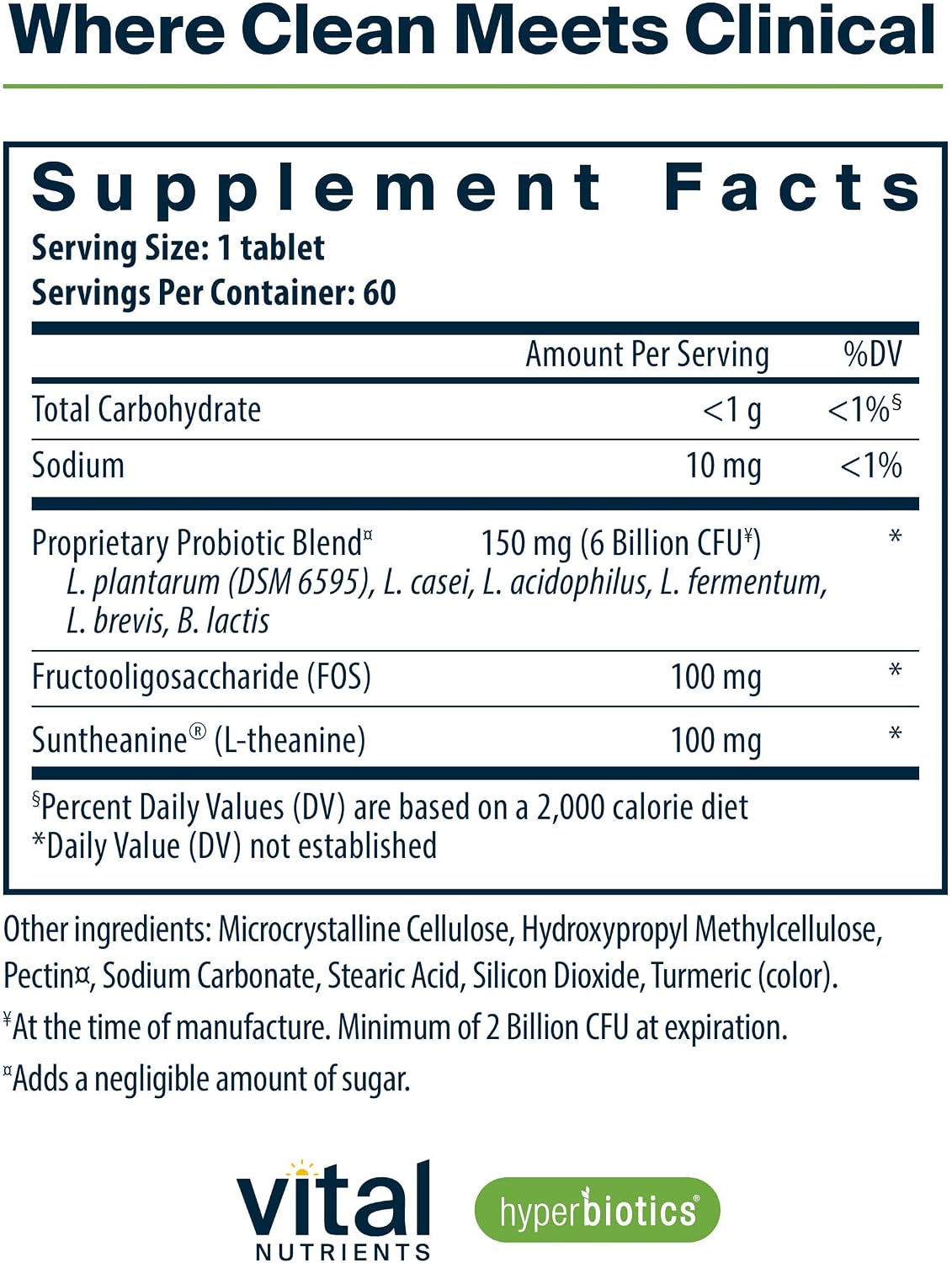 Vital Nutrients Pro-Mood Probiotic, 60 Vegan Tablets
