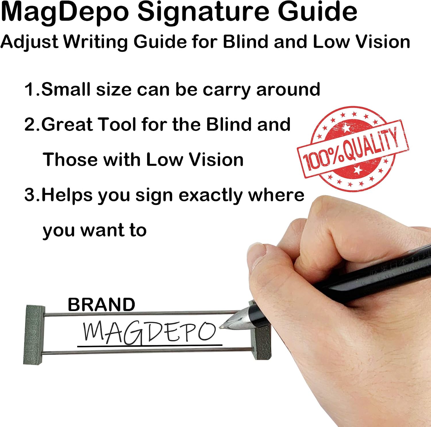 MAGDEPO 3X Magnifier Bookmark Ruler, Credit Card Size Magnifier, Card Protector with Magnifying Lens