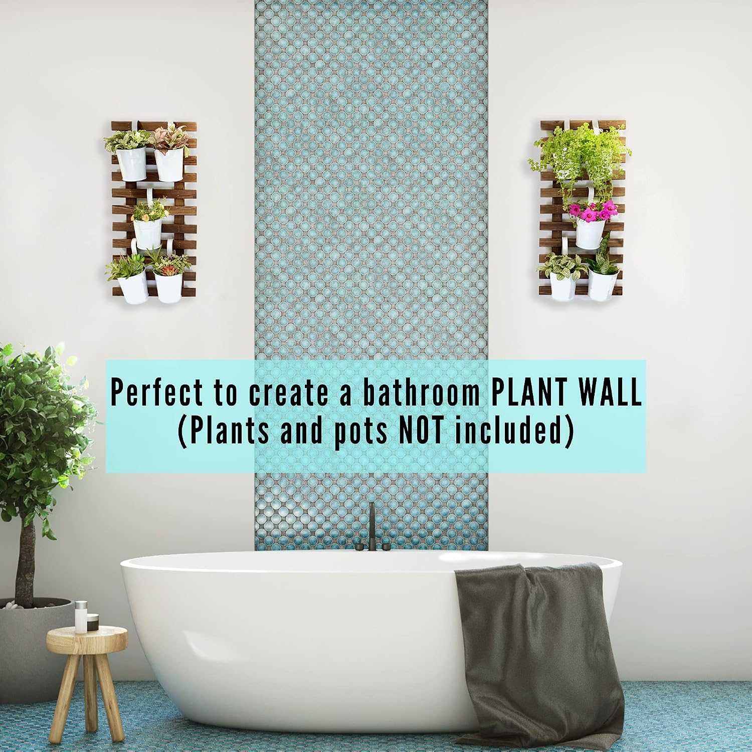 ShopLaLa Wall Planter (60cm, 2 Pack) Hanging Planters for Indoor Plants