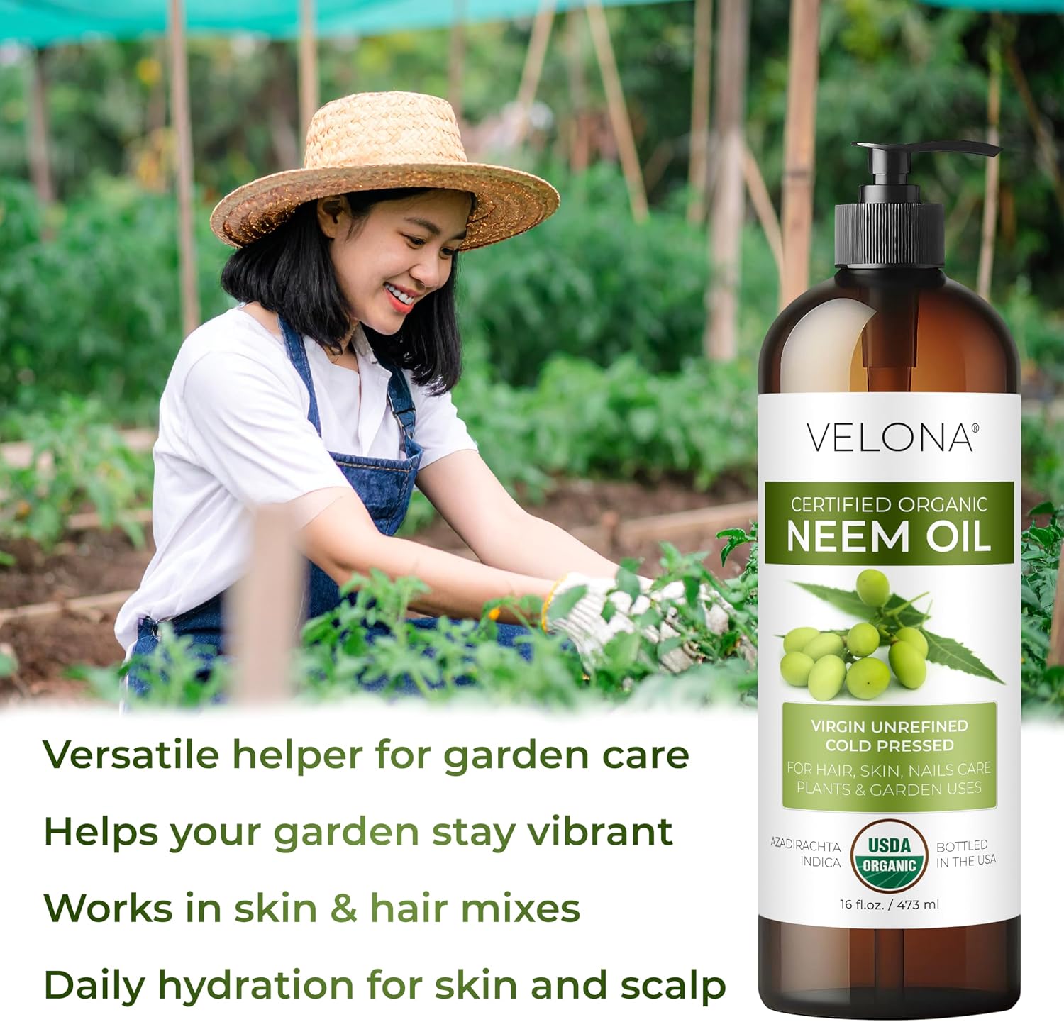 velona USDA Organic Castor Oil - 64 fl oz, Cold Pressed, USP Grade