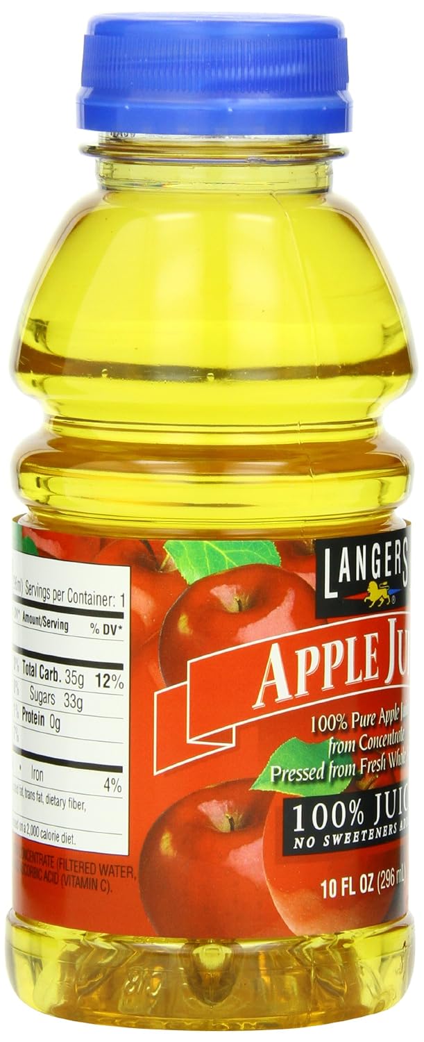 Langers 100% Juice, Apple, 10 Fl Oz (Pack of 12)