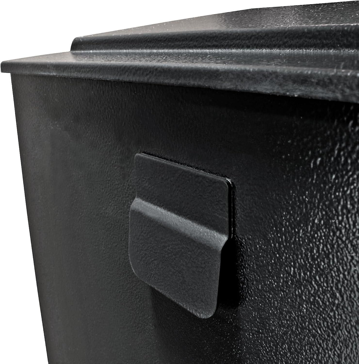Mail Boss 7172 Townhouse Locking Security Wall Mount Mailbox, Black, Pack of 1 | Anti-pry locking door, classic stamped-panel design with decorative top cap, fixed slot fits envelopes and magazines.