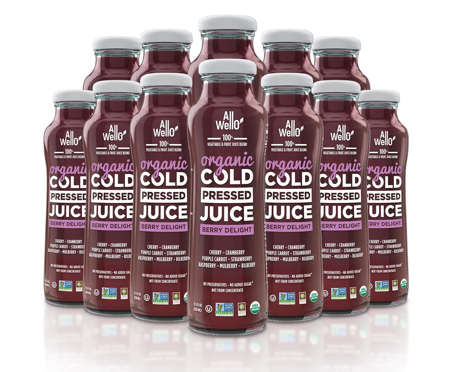 Organic Juice Variety Pack, Cold-Pressed, Non-GMO, 6 Pack