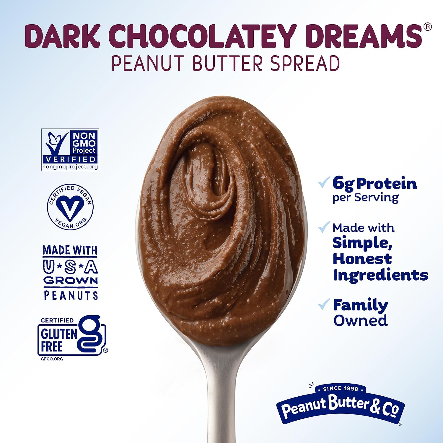 Peanut Butter & Co. Peanut Butter Variety Pack, 4 Flavors, 16 oz (4 Pack) | Non-GMO Project Verified, Gluten Free, Vegan, 6-7g Protein, 4 Flavors, No HFCS, USA-Frown, Pantry-Friendly Pack