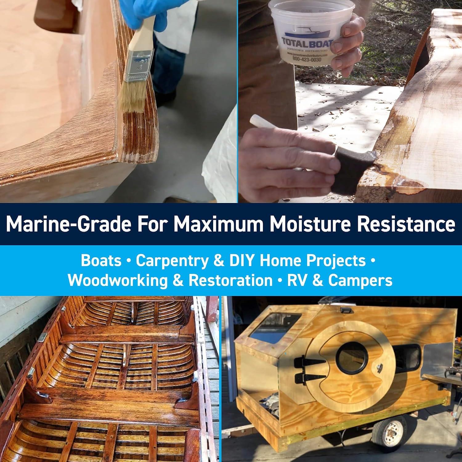 TotalBoat Clear Penetrating Epoxy Wood Sealer - 1.5 Quart Kit, Traditional | Ideal for Wood Rot Repair & Sealing Plywood; Marine-Grade Epoxy Hardens and Stabilizes; Waterproofs and Protects Outdoor Wood