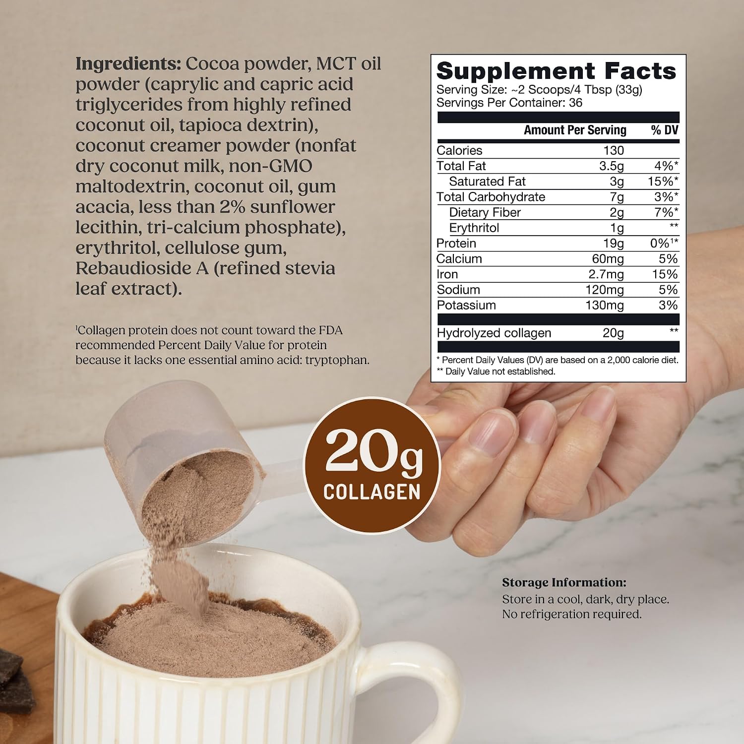 Bulletproof Unflavored Collagen Peptides Protein Powder, 17.6 oz | 20g Grass-Fed Pasture-Raised Collagen Protein and Amino Acids for Skin, Bones and Joints
