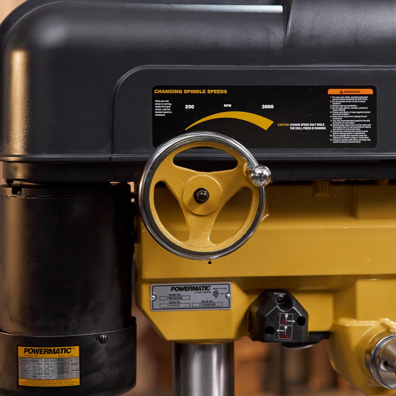 Powermatic 18-Inch Floor Drill Press, Variable Speed, 1 HP, 115/230V 1Ph (Model PM2800B)