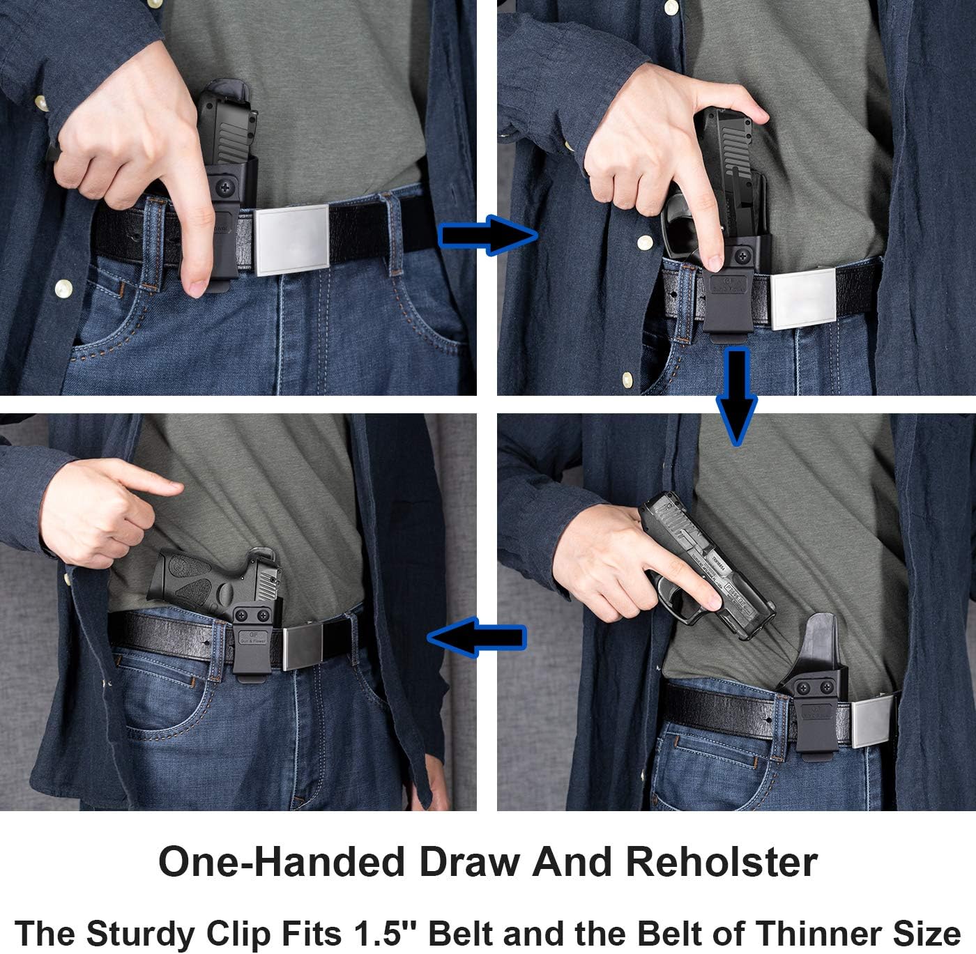 Taurus G2C & G3C Polymer IWB Holster Concealed Carry | Adj. Cant & Retention | Inside Waistband | Compatible with Taurus G3C/ G2C/ G2S/ PT111/ PT140