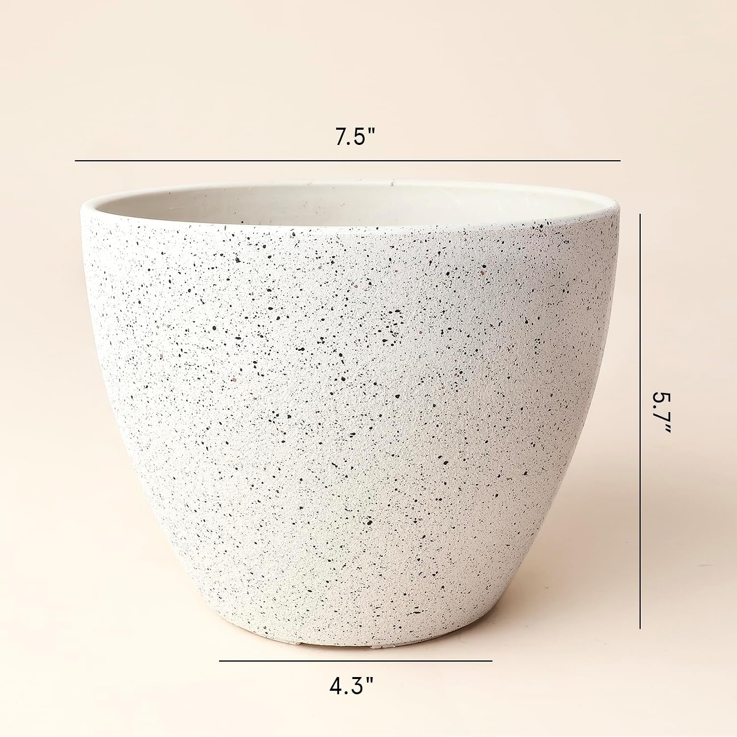 LA JOLIE MUSE Planter Pots, Indoor Outdoor Flower Pot, 8.6+7.5 Inch 2 Pack