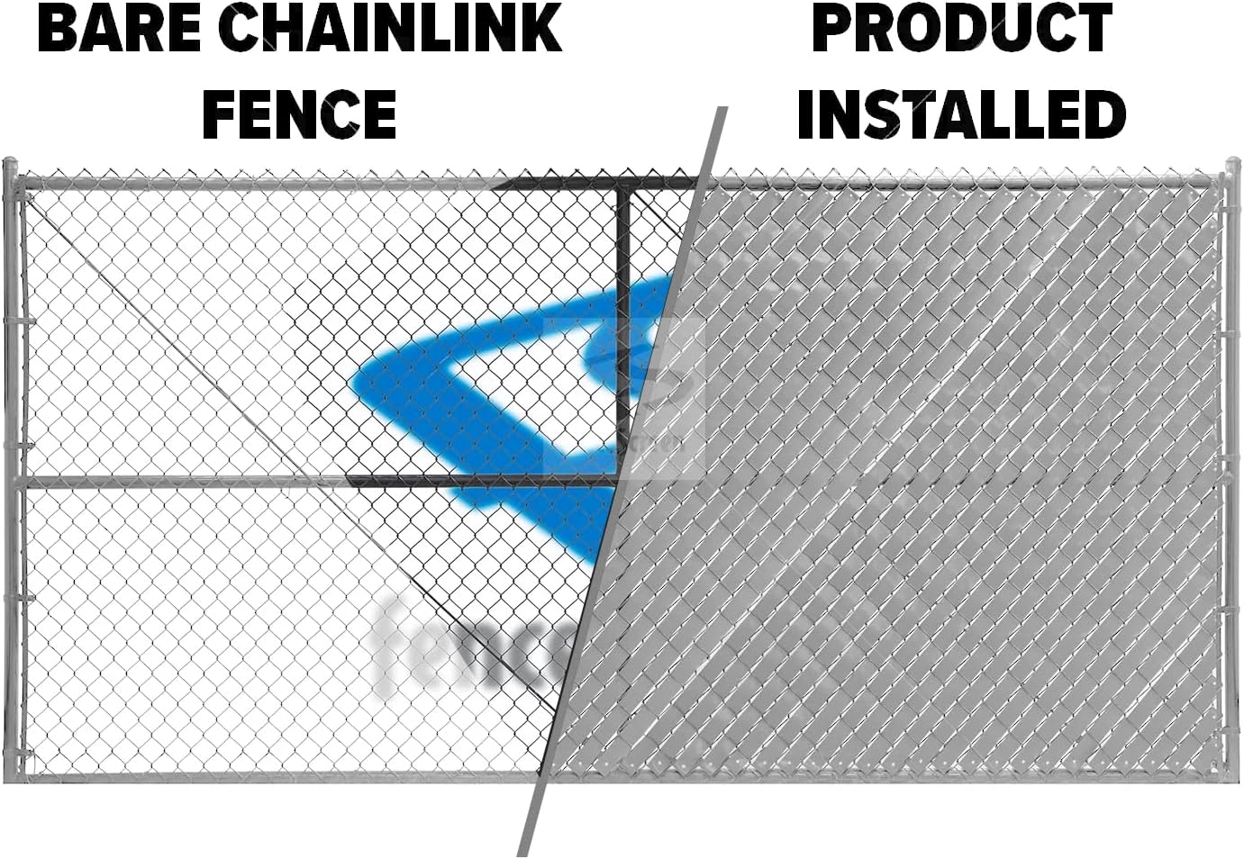 Chain Link Fence Privacy Tape 250 ft (40 SqFt) (Arctic White) | Gardening, Outdoor Wall, Balcony, Patio, Yard, Injury Prevention, Safety Fence Cover for Dog, Other Pet Hedge Slats