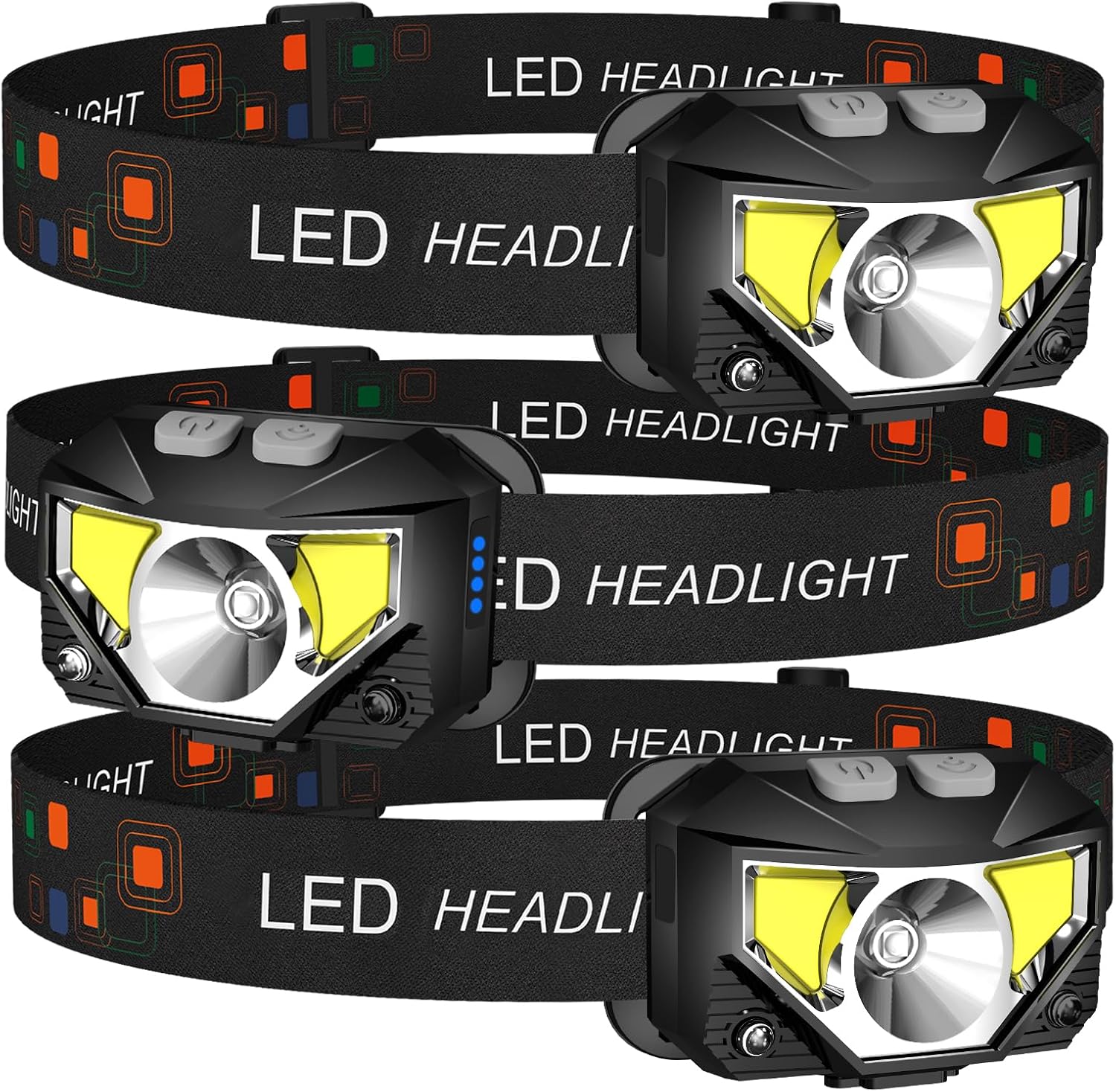 LHKNL Headlamp Flashlight, Lumen Bright Head Lamps LED Rechargeable Camping