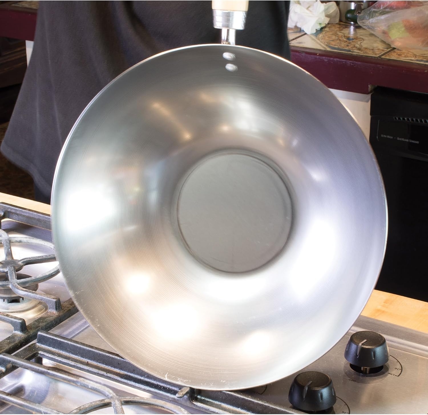 Helen's Asian Kitchen Xylan Non-Stick Wok, 12-Inch Flat Bottom Wok