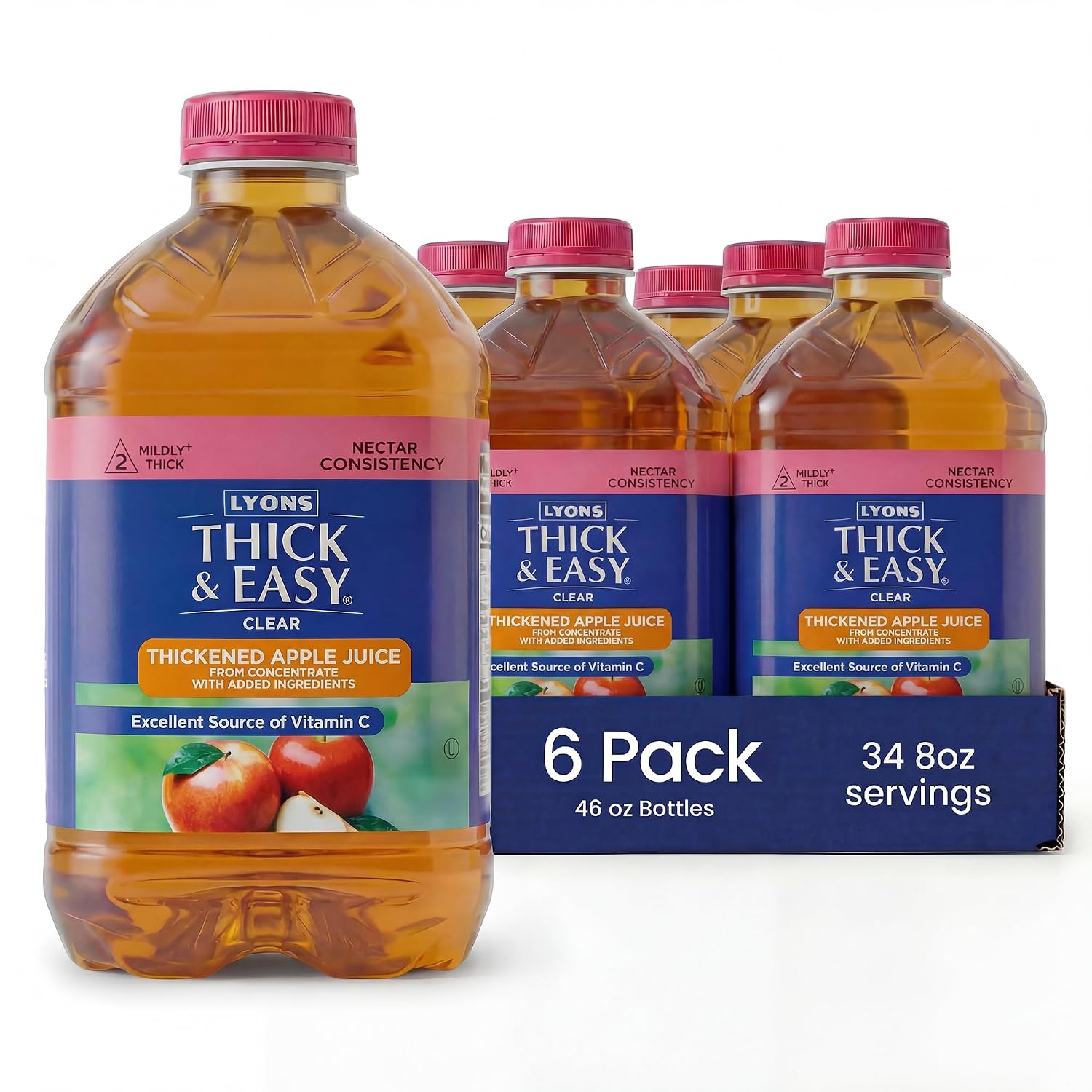 Thick & Easy Thickened Orange Juice, IDDSI Level 3 Ready-to-Drink Thickened Beverage for Swallowing Support, Moderately Thick Honey Consistency, 4 fl oz Cups - 24 Pack | IDDSI Level 3, Ready-to-Drink, Beverage for Swallowing Support, Moderately Thick Hon…