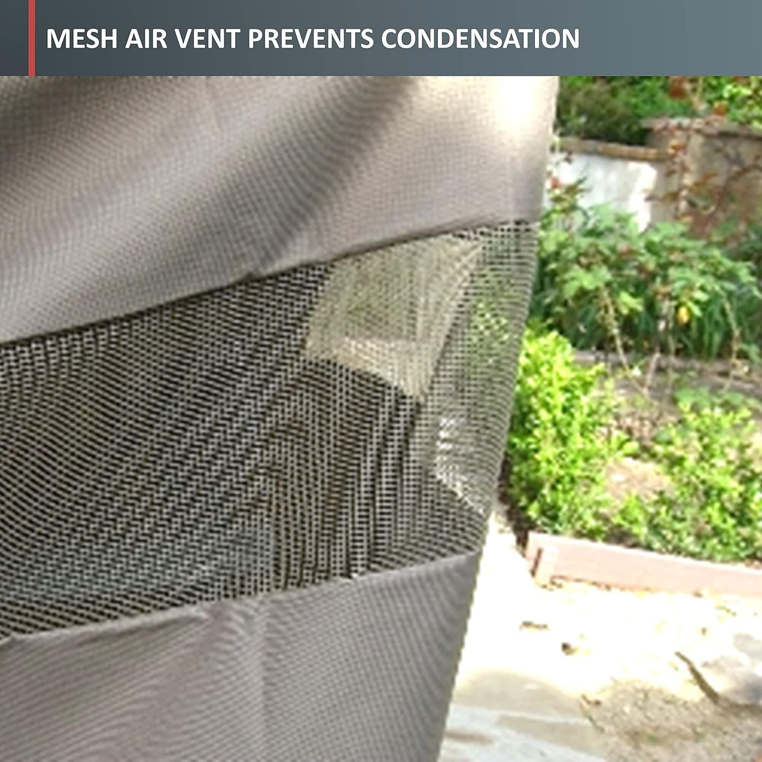 Formosa Covers | Outdoor Patio High Back, Rocking, Swivel Chair Cover Stackable Dining Seat Protection Secure Fastener Strips | 27" W x 30" D x 42" H (Taupe)