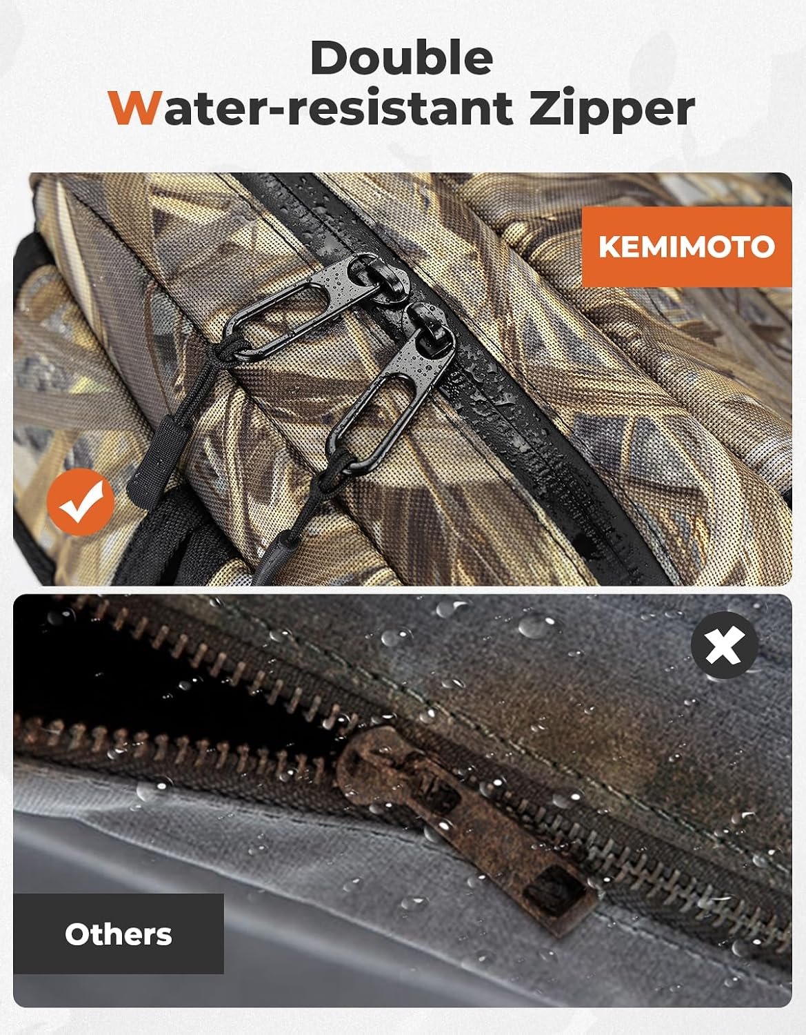 KEMIMOTO ATV Tank Bag, Water-resistant Warm Cooler Motorcycle Saddle Bag