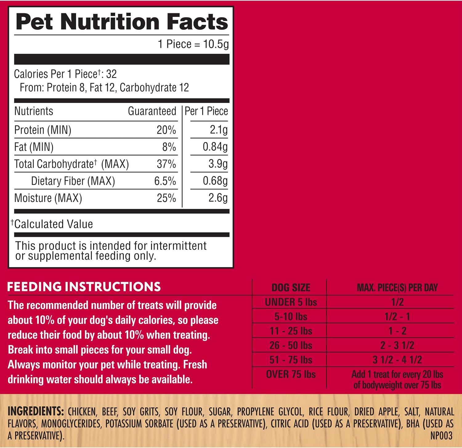 Milo’s Kitchen Chicken & Apple Sausage Slices Dog Treats, 18 Oz. Bag