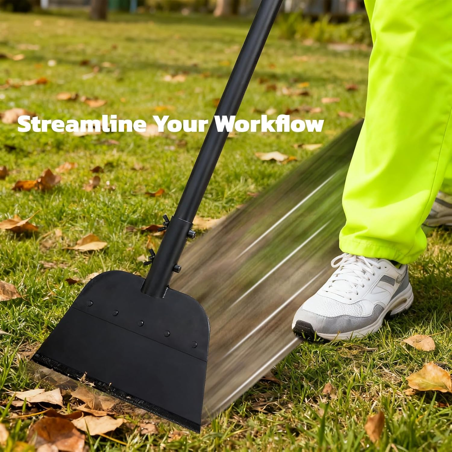 Garden Flat Shovel, 54 Inch Heavy Duty Ice Scraper Chopper | Multifunctional Garden Cleaning Scraper with Adjustable Handle