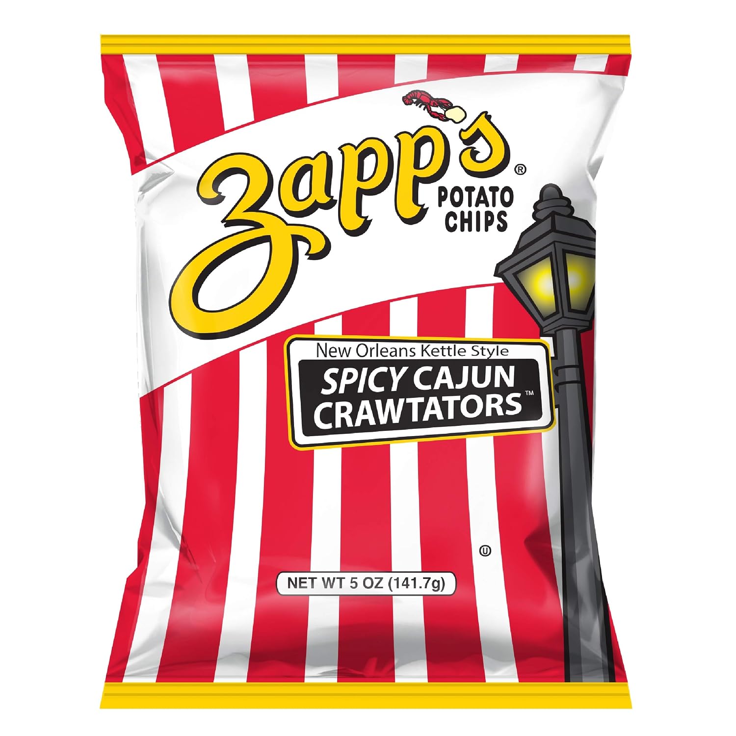 Zapp’s New Orleans Kettle-Style Potato Chips Hotter n Hot Jalapeno Flavor (2 oz Bags, 25 Count), Crunchy Chips with a Spicy Kick, Perfect On-The-Go, Gluten Free Snack
