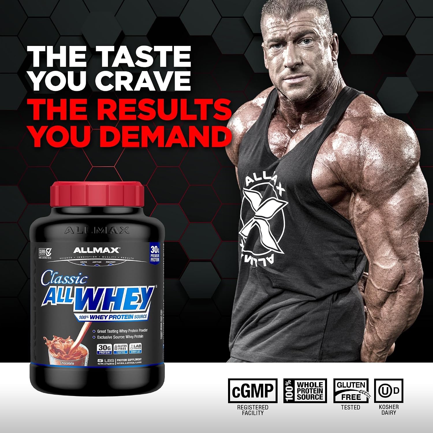 ALLMAX AllWhey Classic Whey Protein Powder, Chocolate, 5 lb