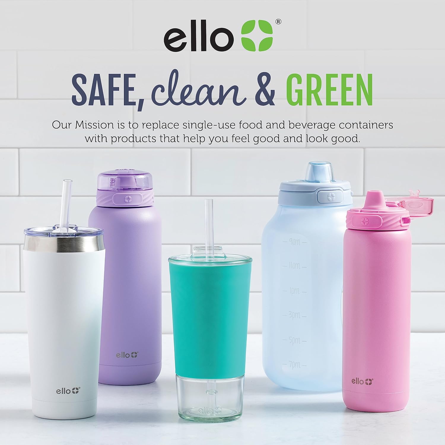 Ello Magnet 18oz Insulated Stainless Steel Travel Mug with Handle, Poseidon