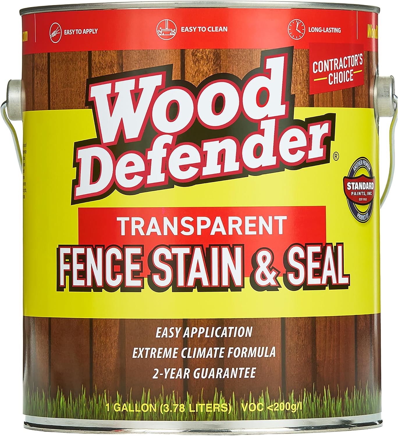 Wood Defender Transparent Fence Wood Stain and Seal in One, Oil-Based Penetrating Sealer, Professional-Grade, Long-Lasting