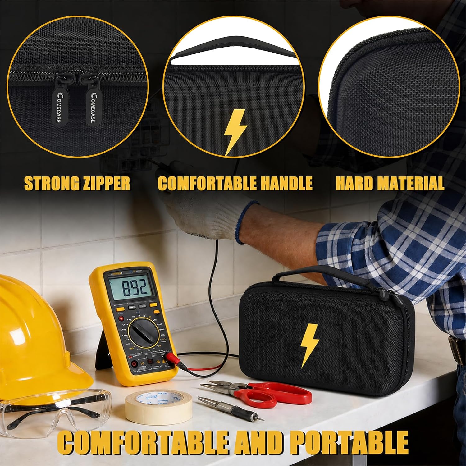 Comecase Hard Case for Fluke 87V/88V/15B+/17B+ and More Digital Multimeter
