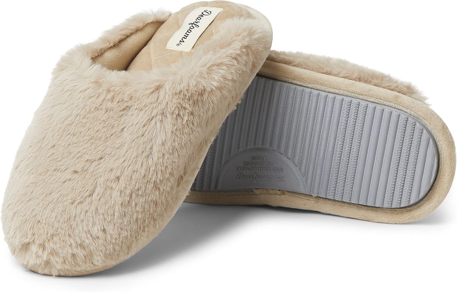 Dearfoams Women's Bailey Plush Furry Scuff