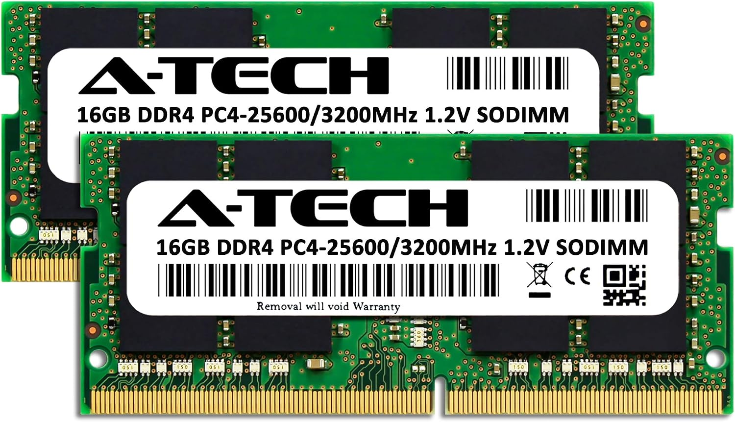 A-Tech 8GB DDR4 3200 MHz SODIMM PC4-25600 (PC4-3200AA) CL22 Non-ECC Laptop RAM Memory Module