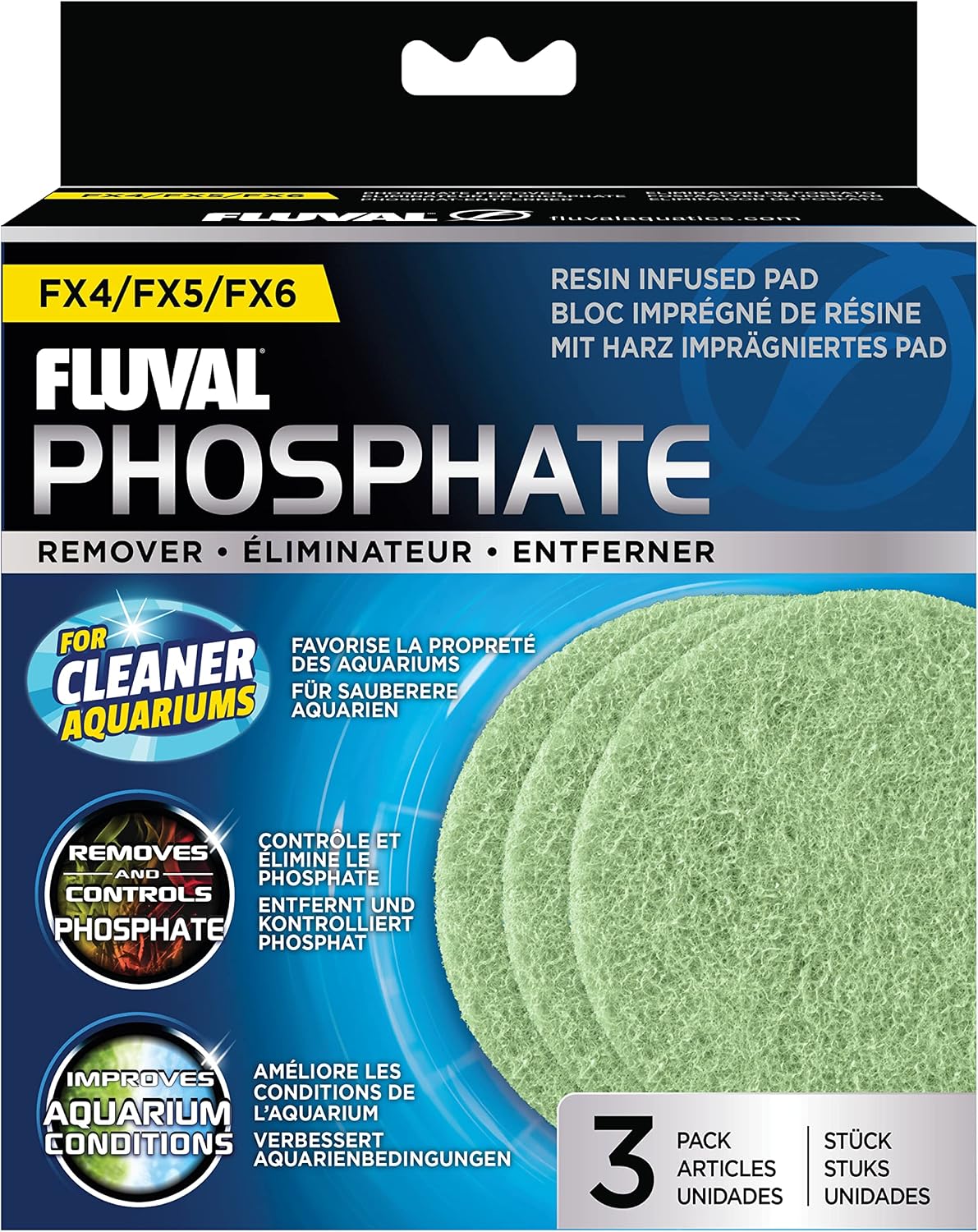 Hagen FL FX4/6 Phosphate Remover PAD 3PK