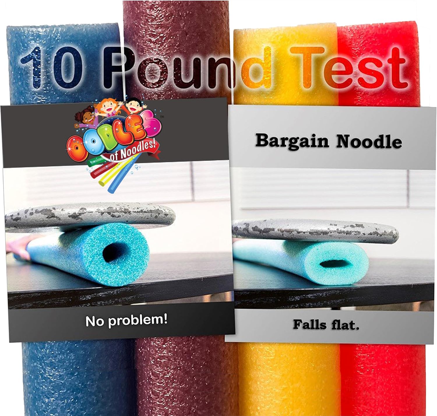Oodles of Noodles Jumbo XL Pool Swim Noodles - 55" x 3.5" Hollow Core