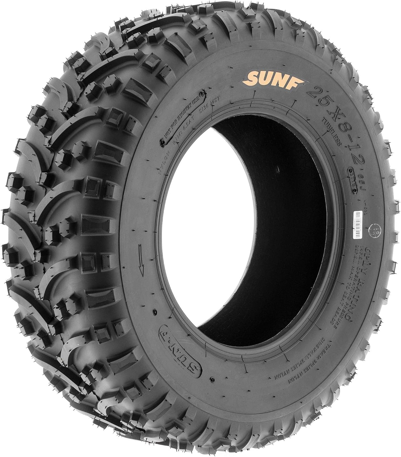 SunF ATV Tires 25x8-12 25x10-12 Knobby 6 PR A032 - BUNDLE