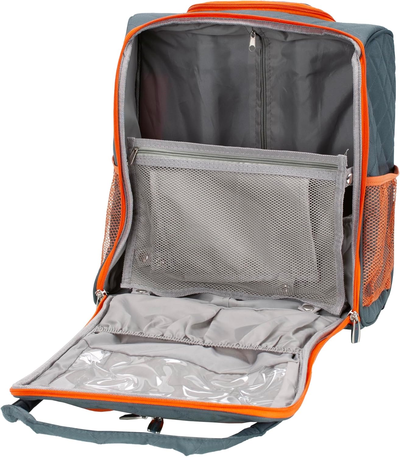Rockland Melrose Upright Wheeled Underseater Carry-On Luggage, Red