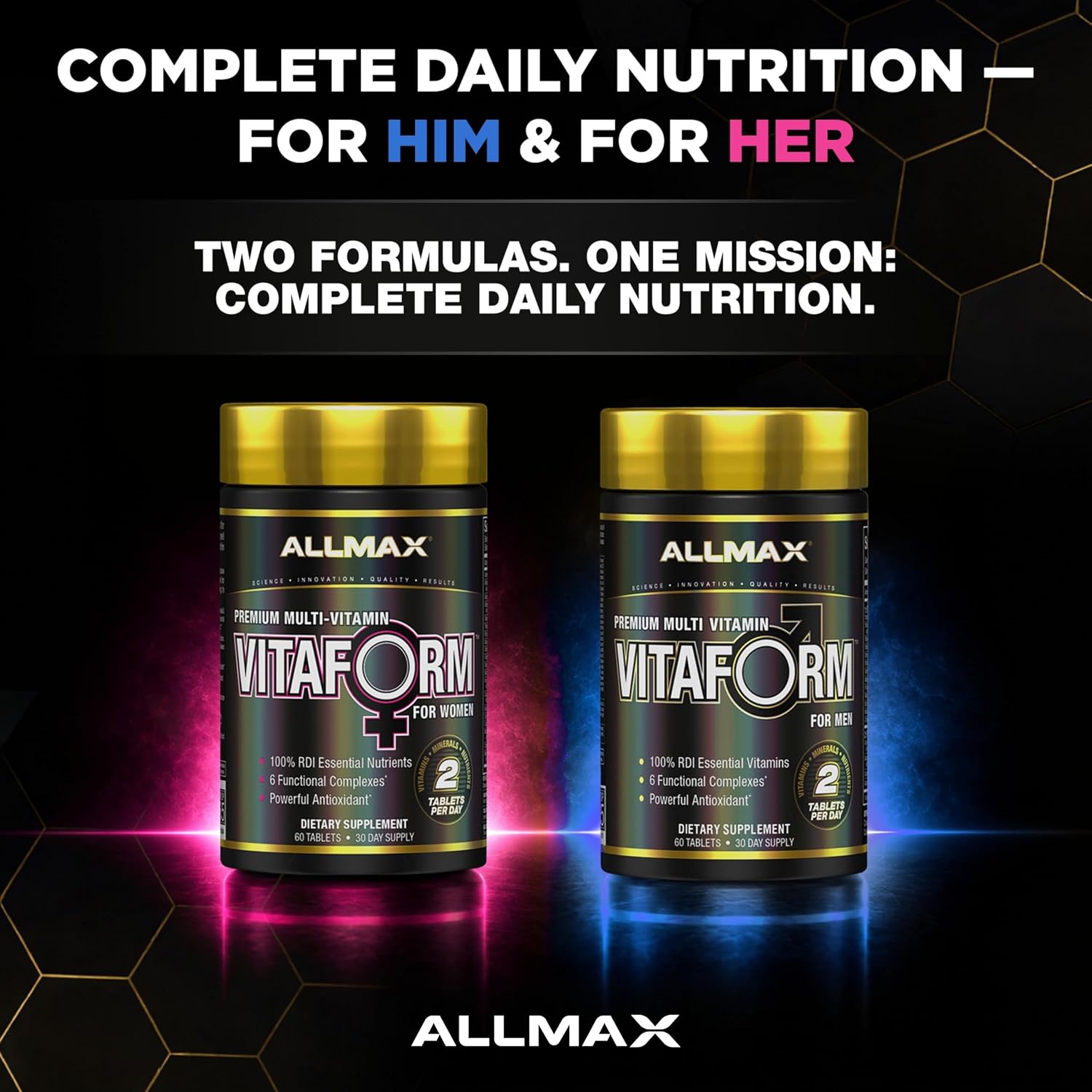 ALLMAX Vitaform Multivitamin Tablets for Women, 60 Count