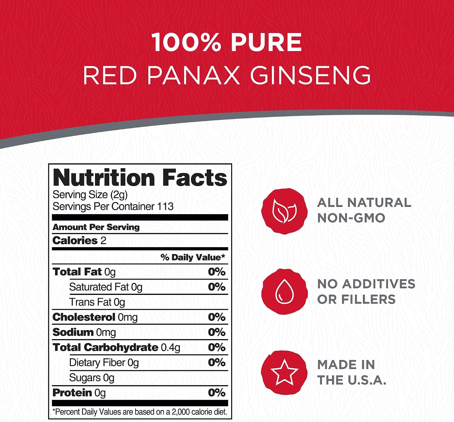 Dairyland Management LLC Red Panax Ginseng Root - 4 oz Pack of Korean Panax Ginseng Root - Authentic Panax Ginseng - Non-GMO